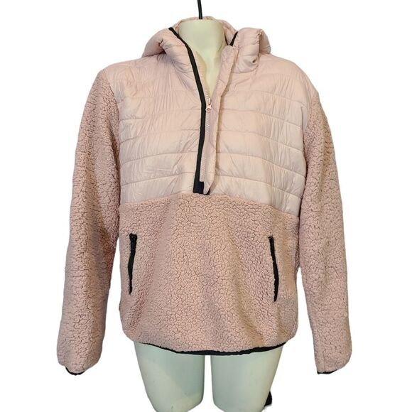 Love Tree Pink Quarter Zip Pullover Hoodie Size Large - Picture 1 of 5